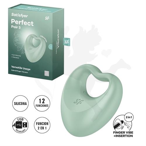 Estimulador femenino multi funcion Perfect Pair 3 con carga USB